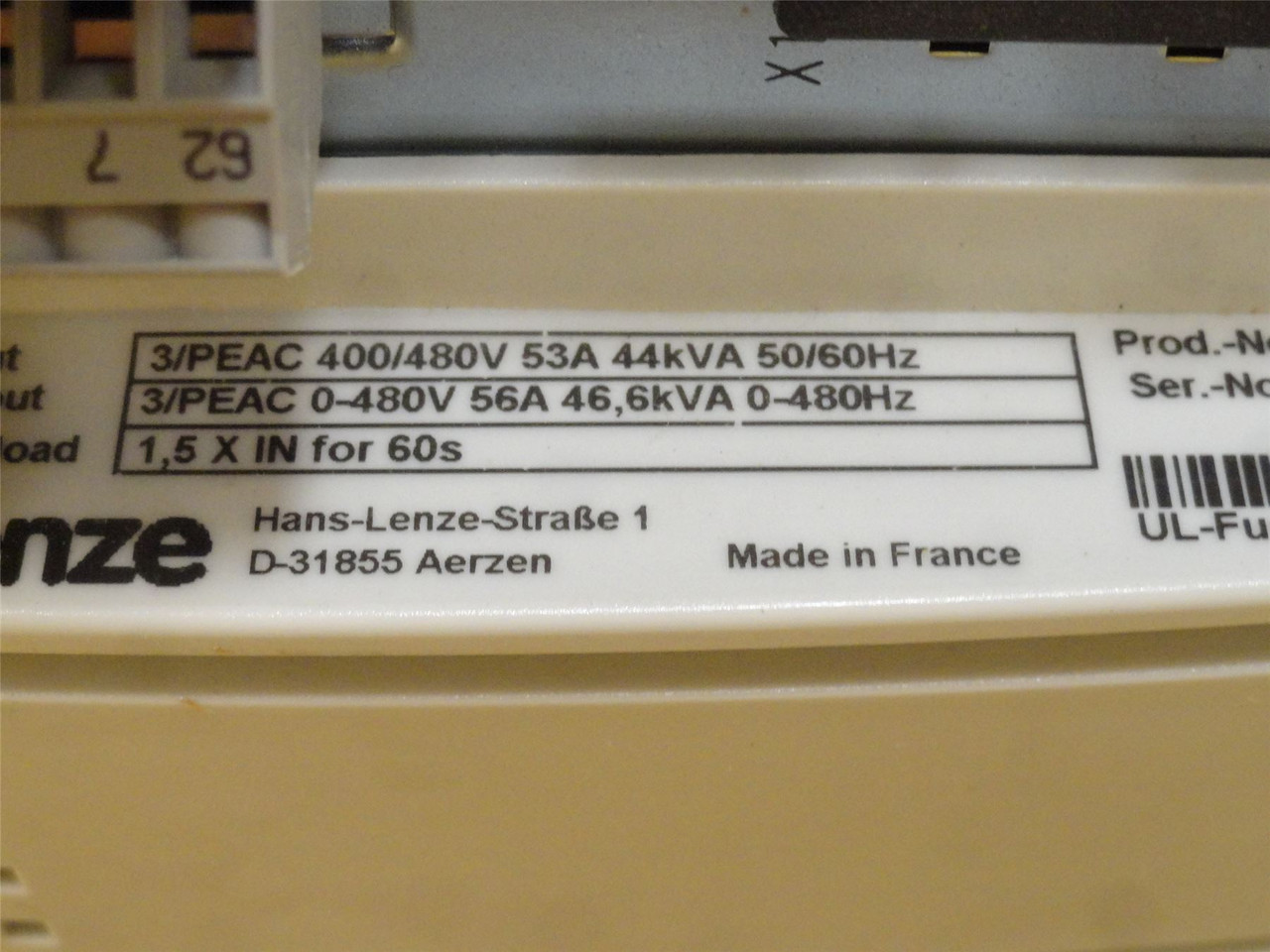 Lenze EVS9329-EPV100; Servo Drive 480VAC 53A 44KvA Input