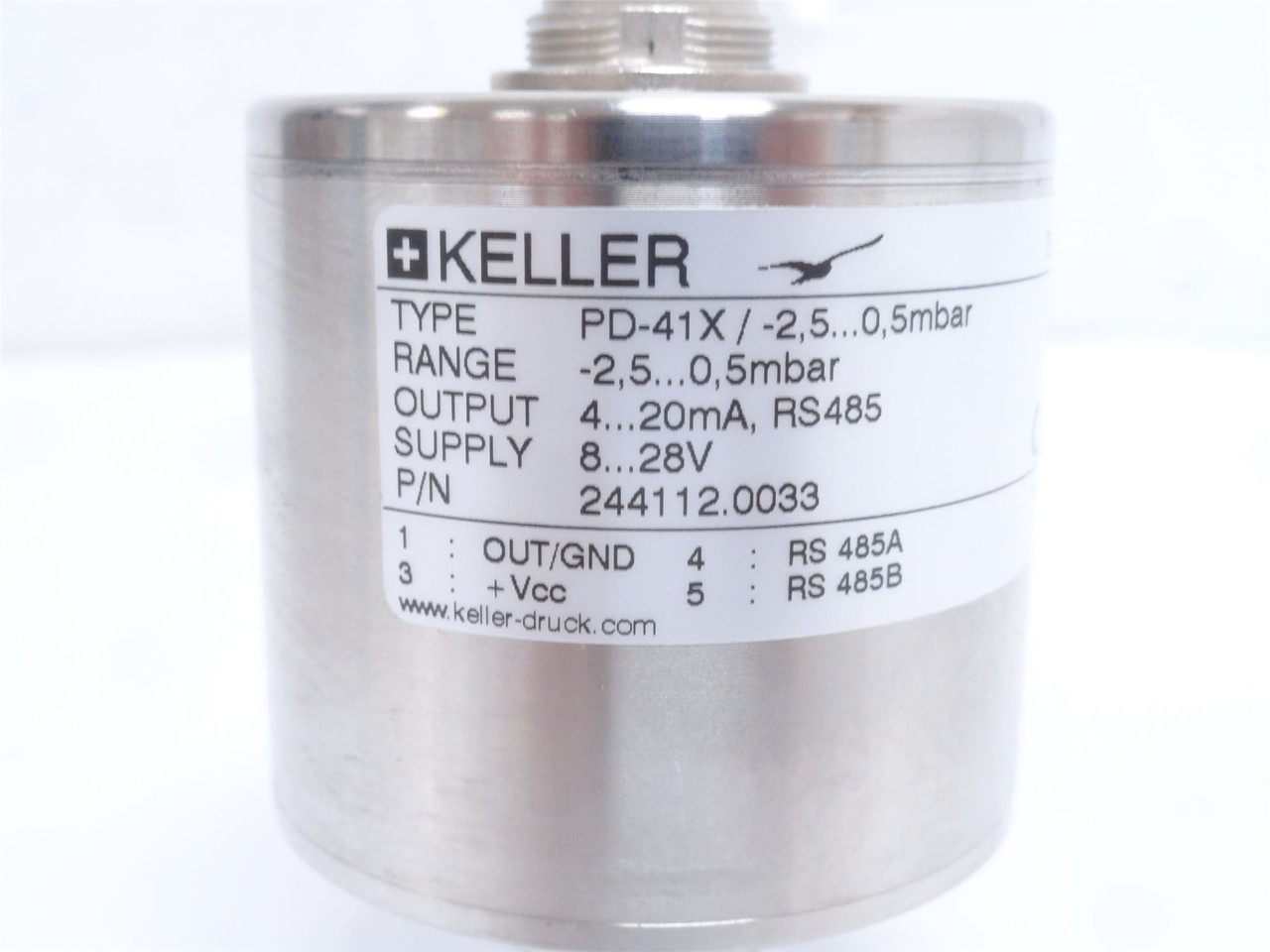 Keller PD-41X 244112.0033; Differential Pressure Transmitter