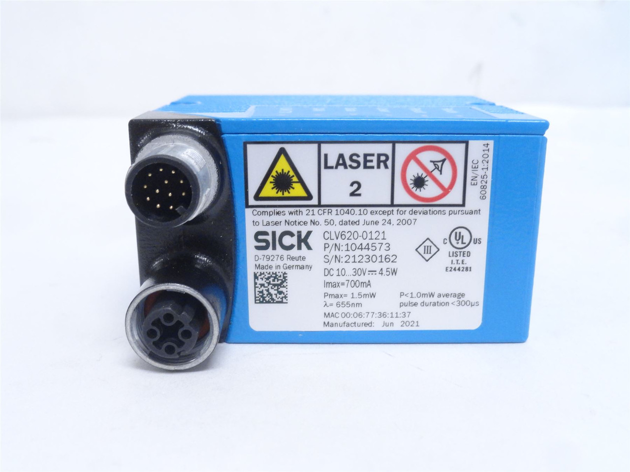 SICK CLV620-0121; Fixed Mount Bar Code Scanner 1044573;10-30V