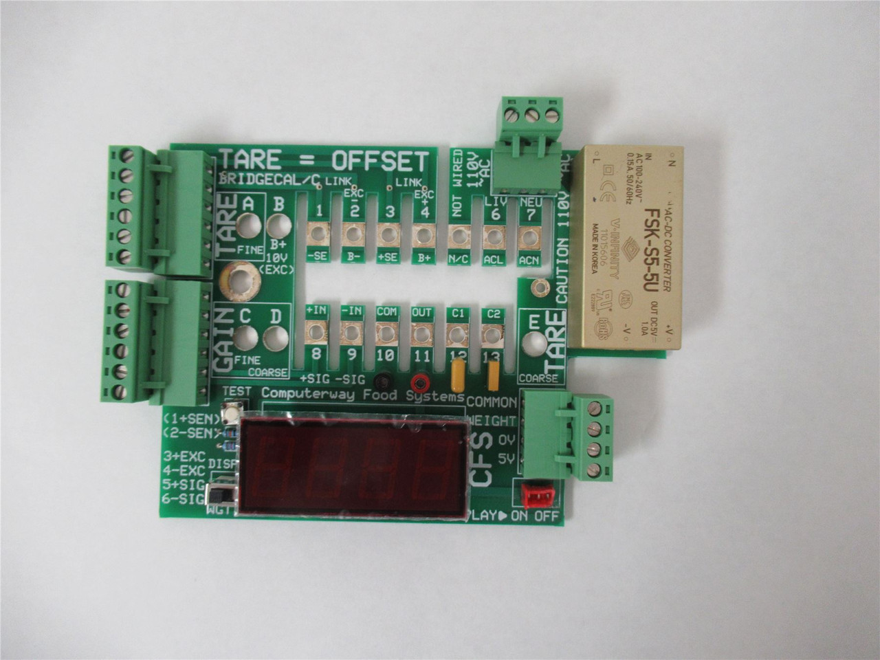 Computerway 103020; Scale Calibration Meter Board