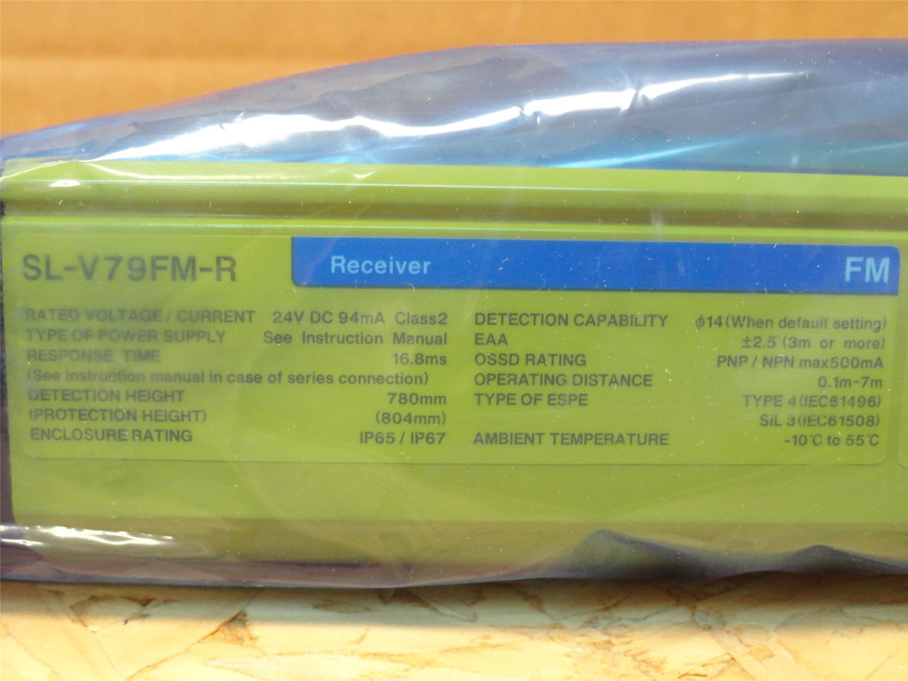 Keyence SL-V79FM; Matched Safety Light CurtainSet Trans+Recvr