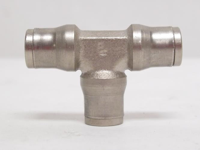 Parker 164PLM-8M; Nickel Plate Brass Metric Union Tee; 8mm