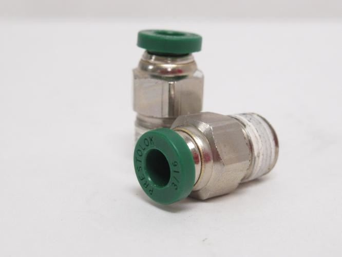 Parker W68PLP-3-2; Lot-2 Brass Connectors; 3/16" PTC x 1/8MNPT