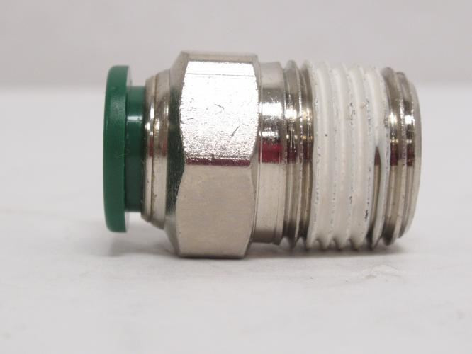 Parker W68PW-8-8; Brass Male Connector; 1/2"PTC x 1/2NPT