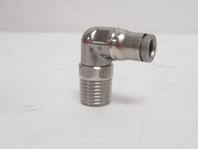Parker 3889-06-14_; Air Elbow SS-303/316L; 90Deg 1/4PTC x 1/4NPT
