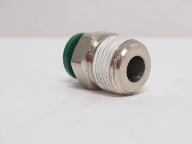 Parker W68PW-6-6; Brass Male Connector; 3/8"PTC x 3/8NPT