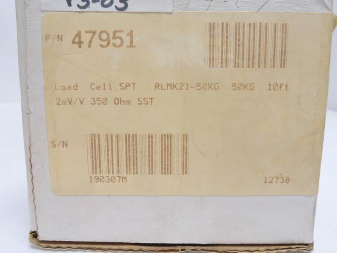 Rice Lake RLMK21-50KG; Load Cell 47951; Output: 2.0@50Kg