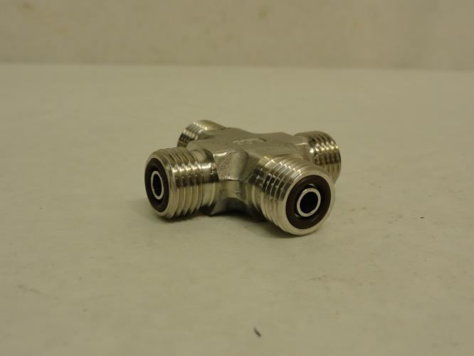 MFG- FS2650-04-04-04-04-SS; Cross Fitting SS-316; 1/4 OFS (x 4)