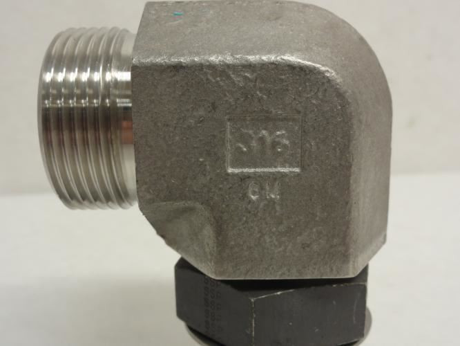 SSP P14-12GE; Elbow 90Deg SS-316; 3/4 OFS x 7/8 BOSS