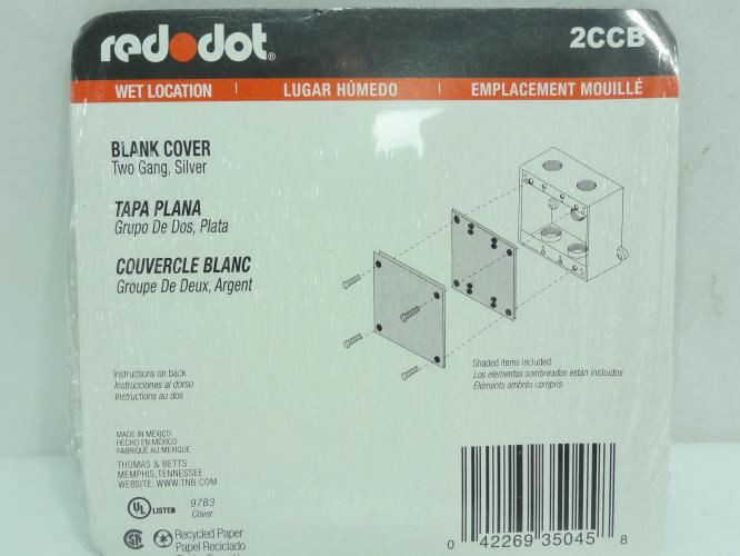 Red-Dot 2CCB; Blank; Weatherproof Cover; 2-Gang