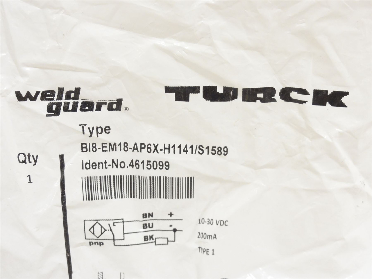 Turck BI8-EM18-AP6X-H1141/S1589; Prox-Sensor 4615099 10-30VDC