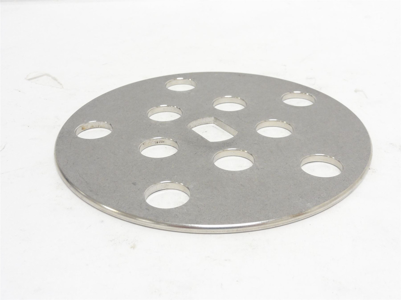 Marel 247278; Stainless Steel 10-Hole Finger Disk; 5-7/8"OD