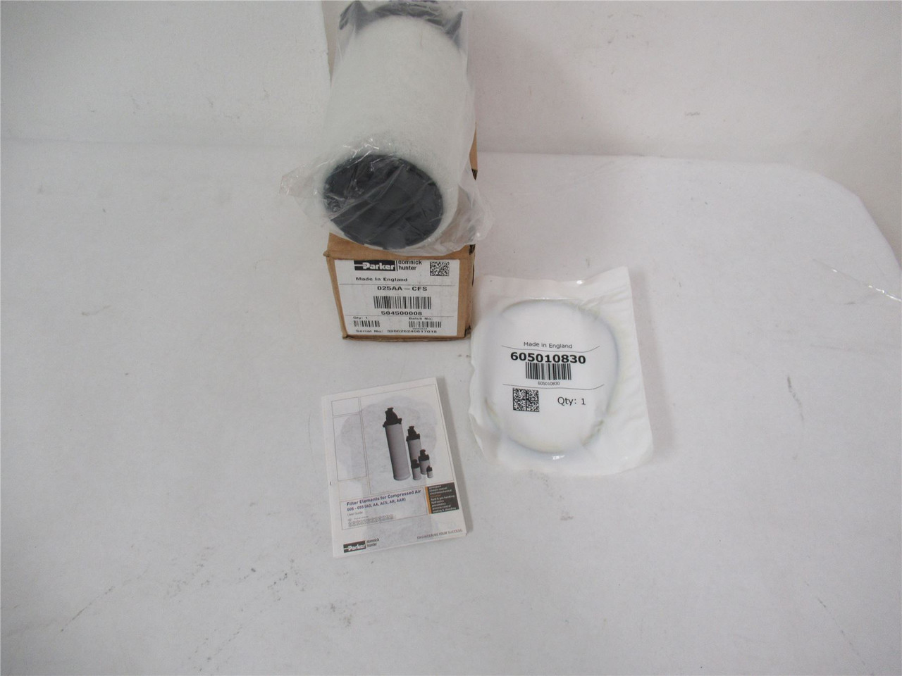 Parker 025AA-CFS; Hydraulic Filter Grade .01 Micron