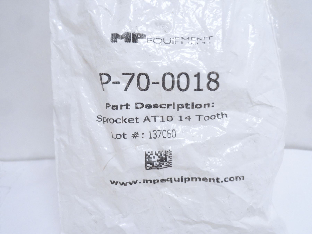 MP Equipment P-70-0018; Timing Belt Pulley AT10; SS; 5/8"ID