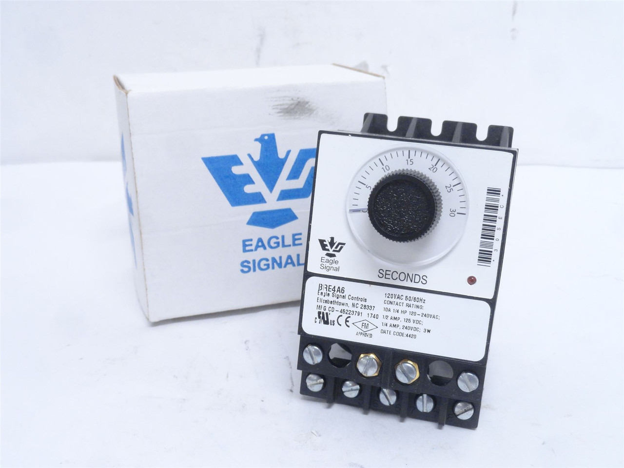 Eagle Signal BRE4A6; Analog Timer; 30s; 10A; 120VAC; 1/4HP