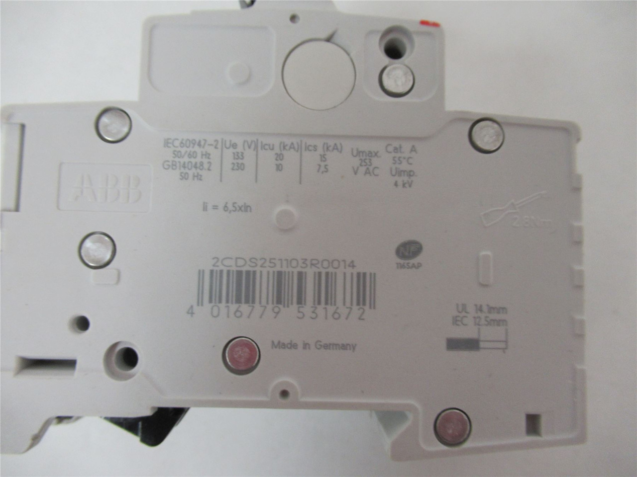 ABB S201-NA C1; Mini Circuit Breaker 0 2P C 1A