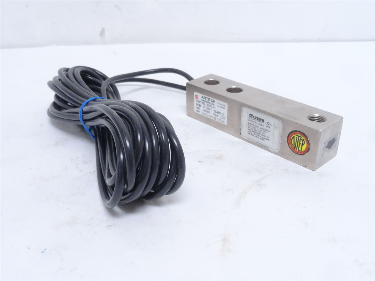 Artech 30310-1K; Shear Beam Load Cell; 1000LBS; 3mV/V