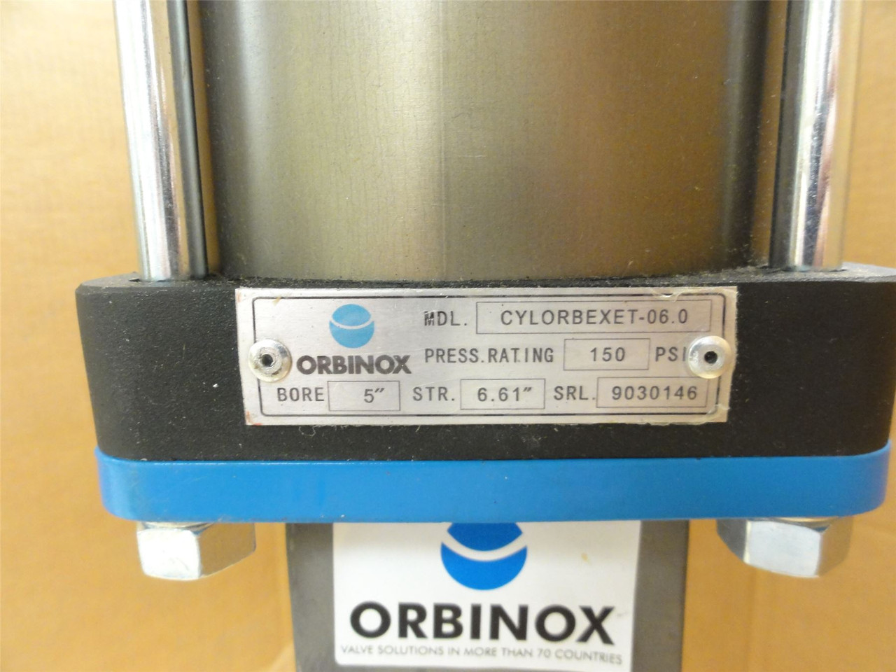 Orbinox 20-3636RI-SSY; Lug-Style Knife Gate Valve; Size: 6"