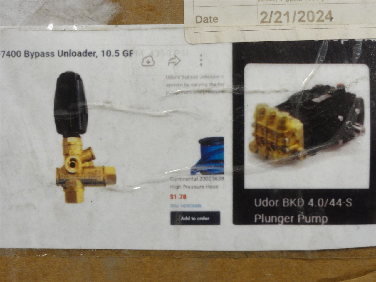 Udor BKD 4.0/40 SH; Hydraulic Plunger Pump 1750RPM; 4.0GPM