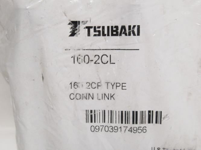 Tsubaki 160-2CL; Connecting Link #160; Cottered; Carbon Steel