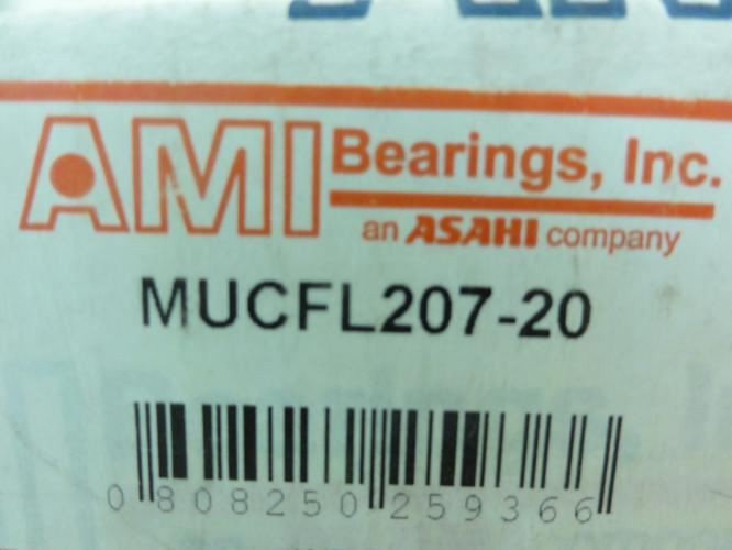 AMI MUCFL207-20; Flange Bearing; 2-Bolt; 1.25"ID