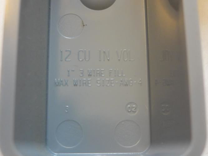 Carlon E984E; Lot-3 Conduit Body; Size: 3/4" LL; AWG-4