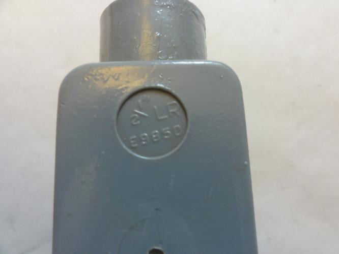 Carlon E985D; L-4 Conduit Body; Size: 1/2" LR; AWG-4