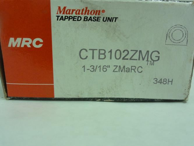 MRC CTB102ZMG; Pillow Block Bearing; 1-3/16"ID; Tapped Base