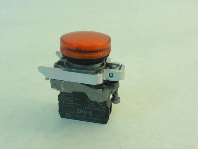 Telemecanique XB4BV64; Red Pilot Light; 250V