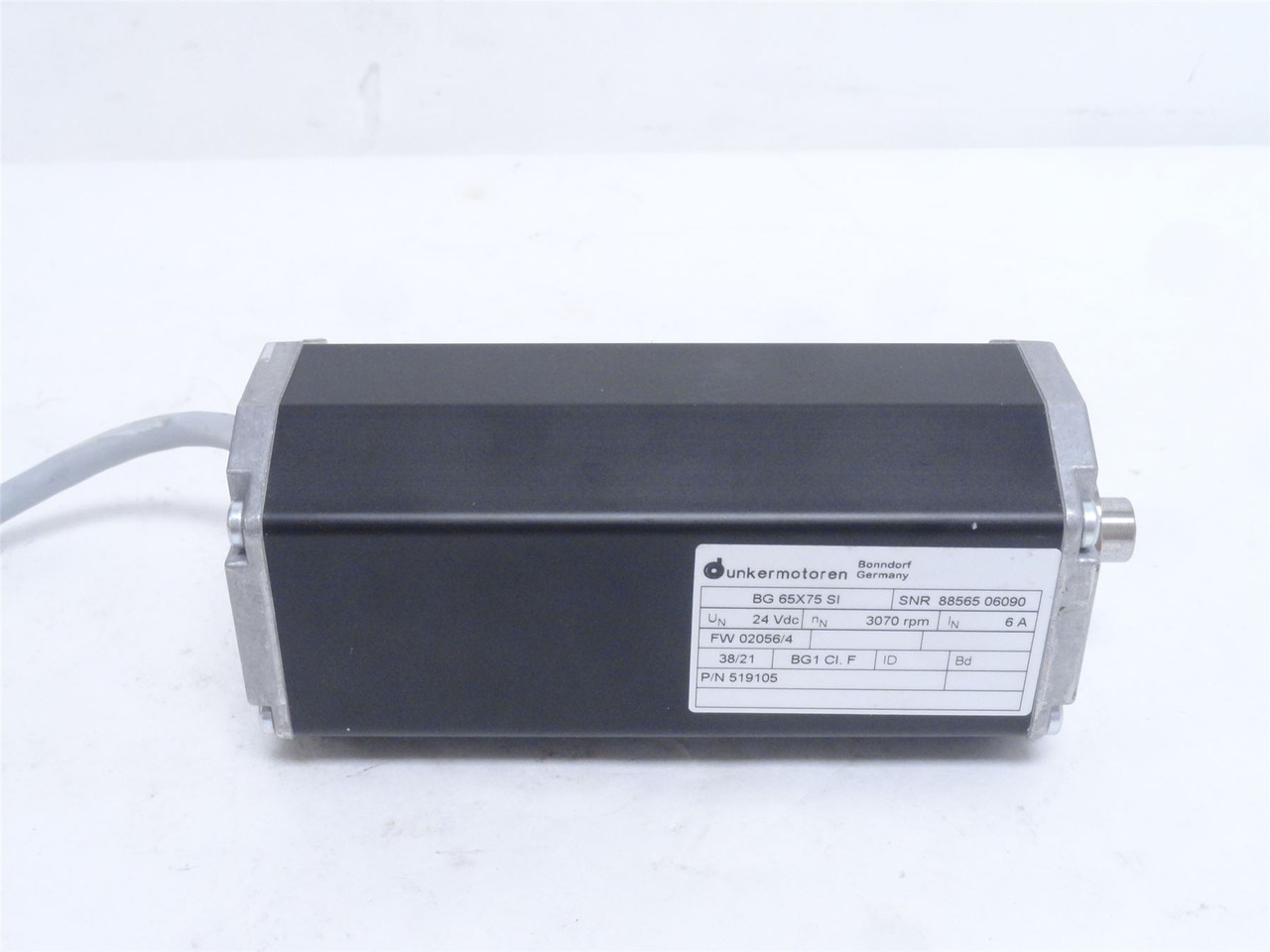 Dunkermotoren BG65X75SI; Gear Motor; 24V; 3000RPM; 6.8A