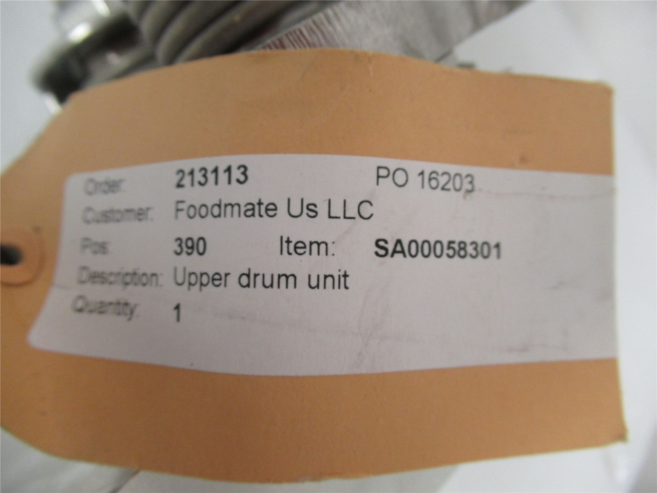Foodmate SA00058301; Upper Drum Unit