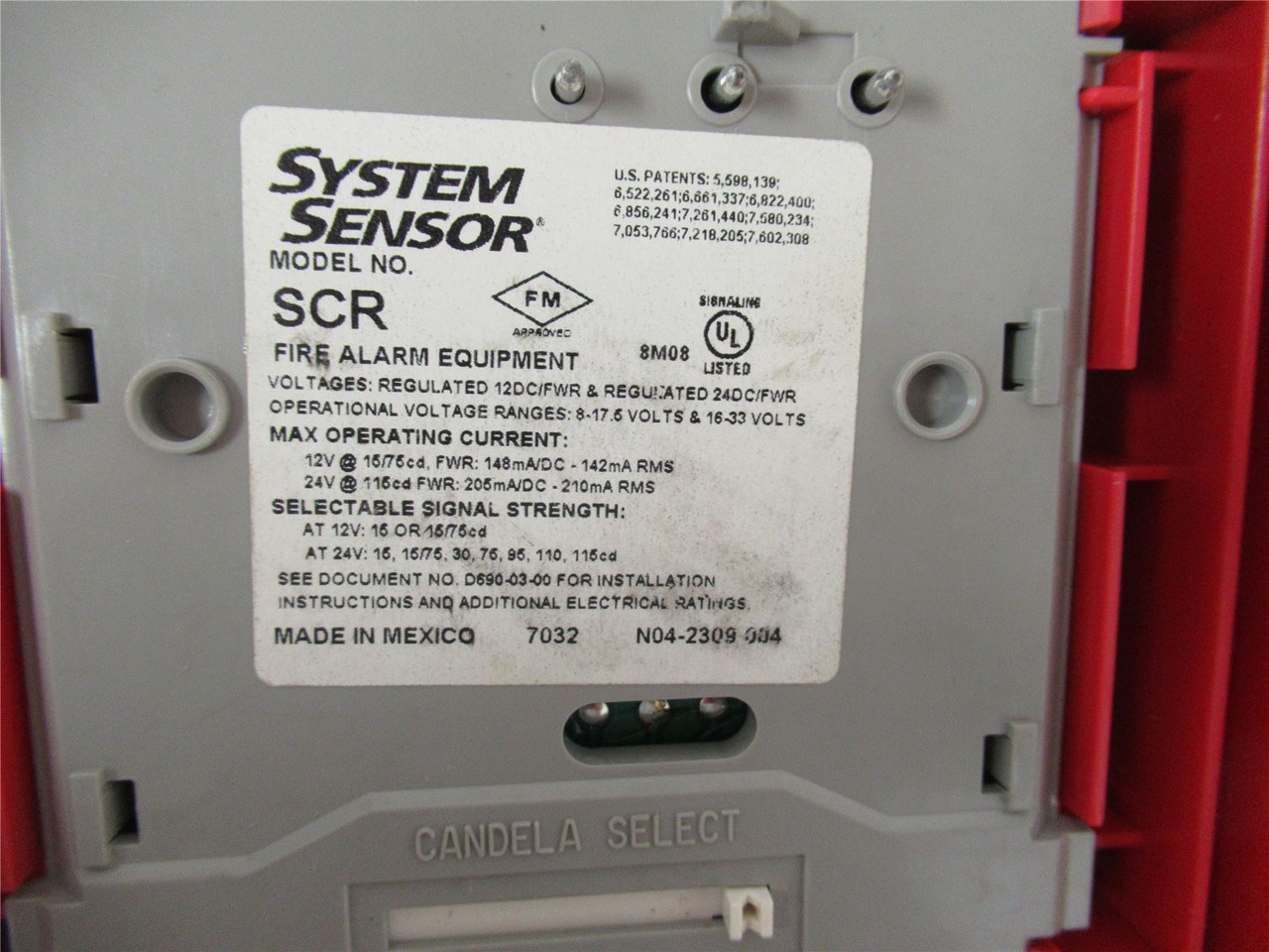 System Sensor SCR 15; Ceiling Mount Light For Indoor Use
