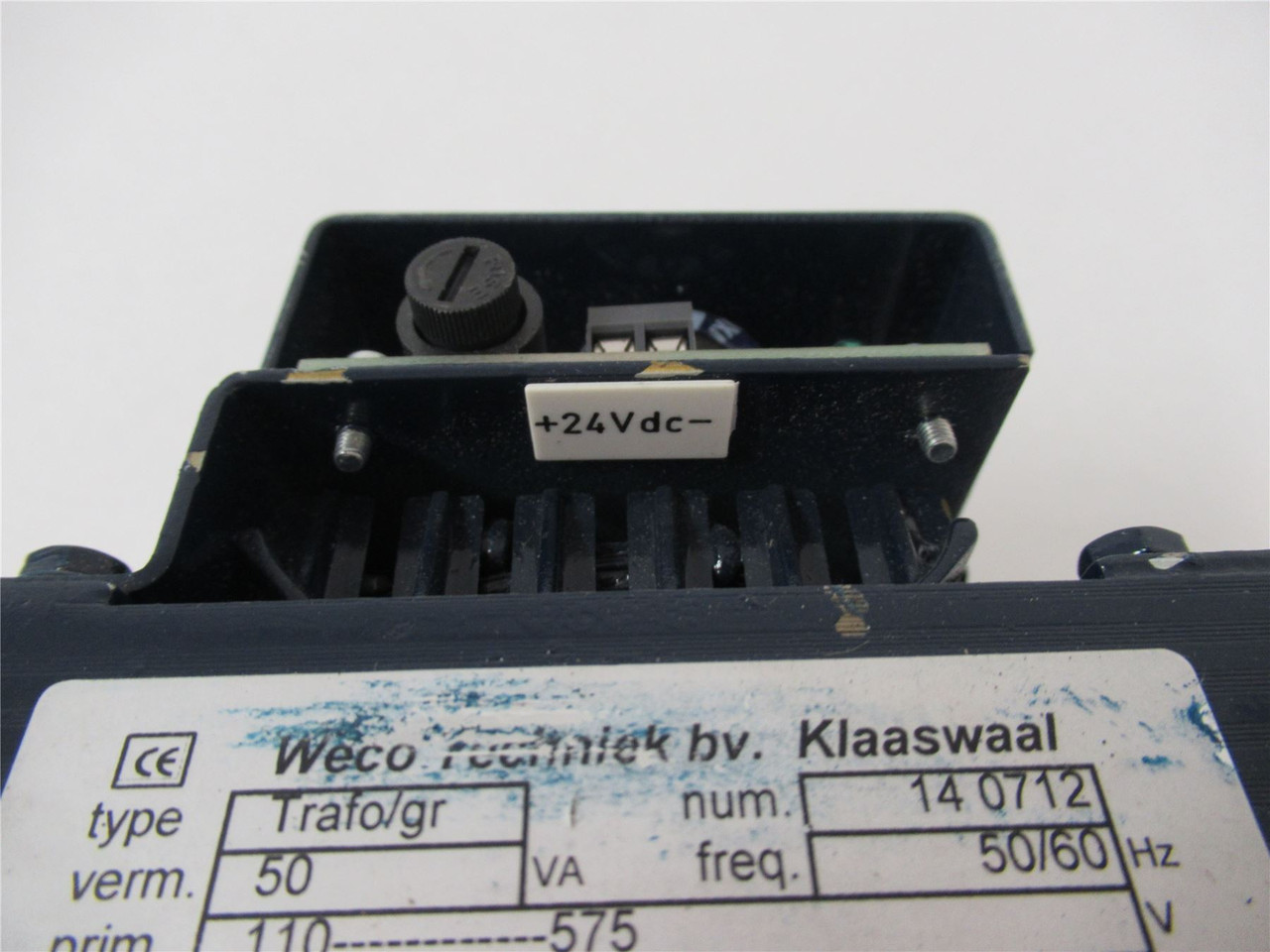 Weco Techniek 140712; Transformer 50VA; Pri-110-575V Sec-24V