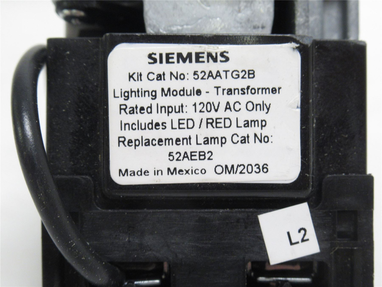 Siemens 52PT6G2AB; Illuminated Pushbutton; Red; 120VAC; 30mm