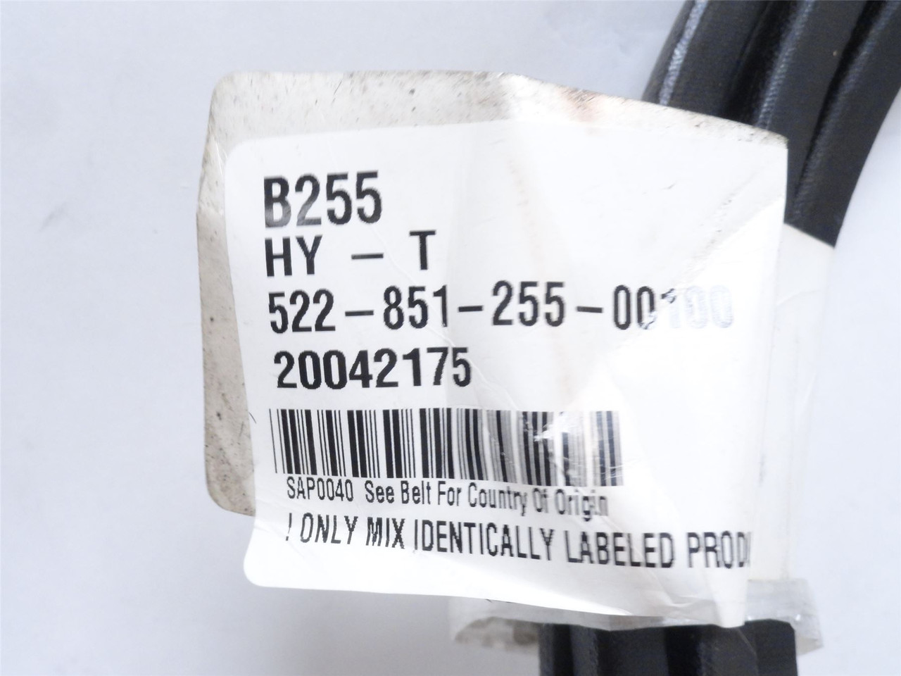 Continental B255; V-Belt; 256" Long x 21/32" Top Width