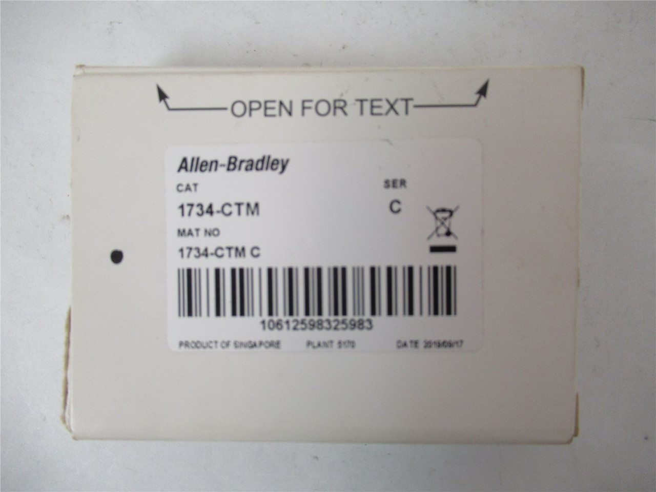 Allen-Bradley 1734-CTM;  Point I/O Terminal Module  250 Volts