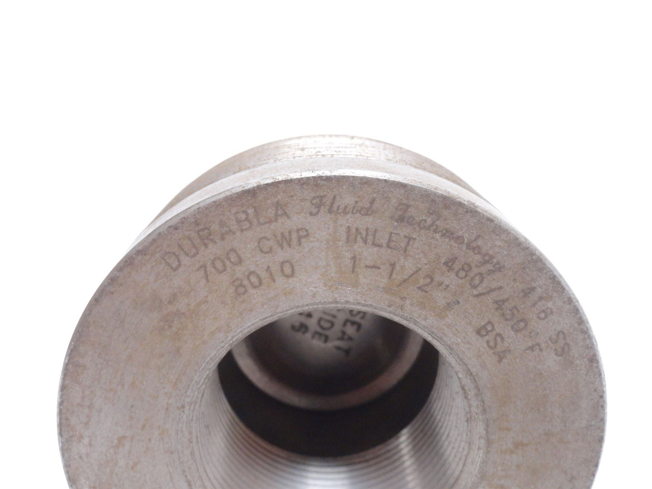 DFT 8010; In-Line Threaded Check Valve; 1-1/2NPT; 1-1/2" BSA