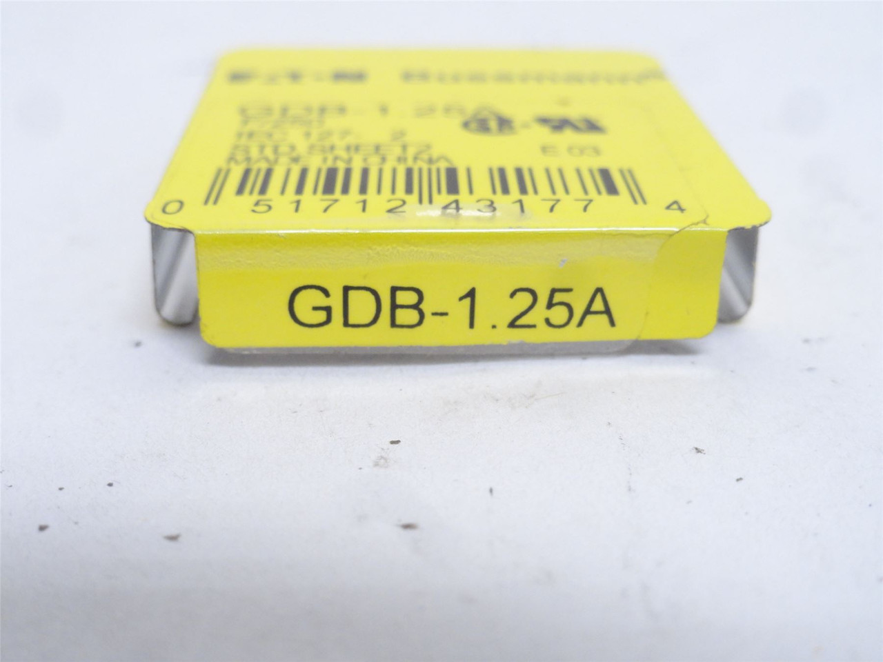 Bussmann GDB-1.25A; Lot-4; Fast-Acting Glass Fuses; 1.25 Amp