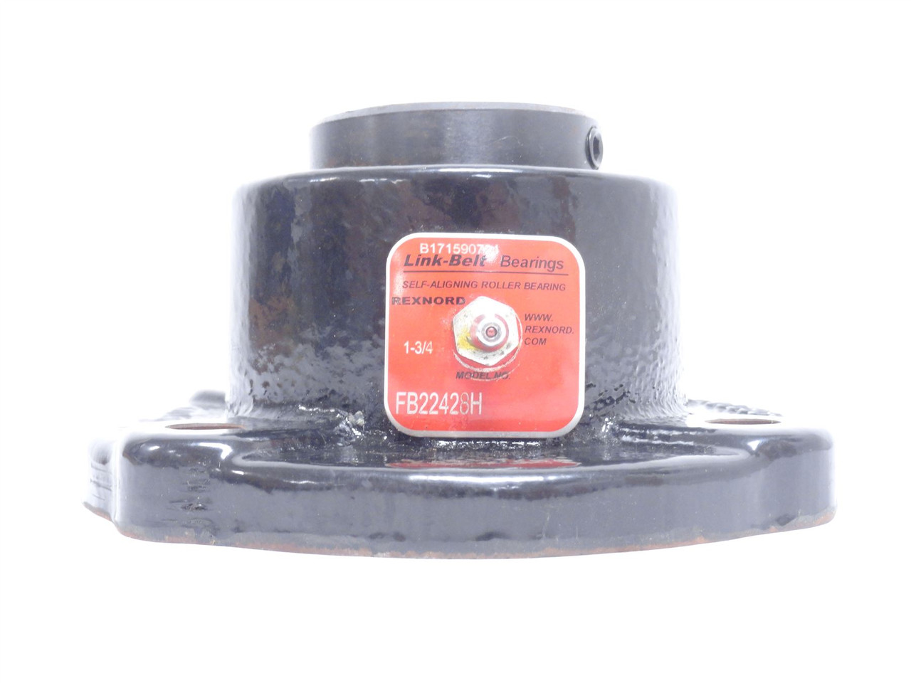Rexnord FB22428H; Flanged Roller Bearing; 1-3/4"ID; 4-Bolt