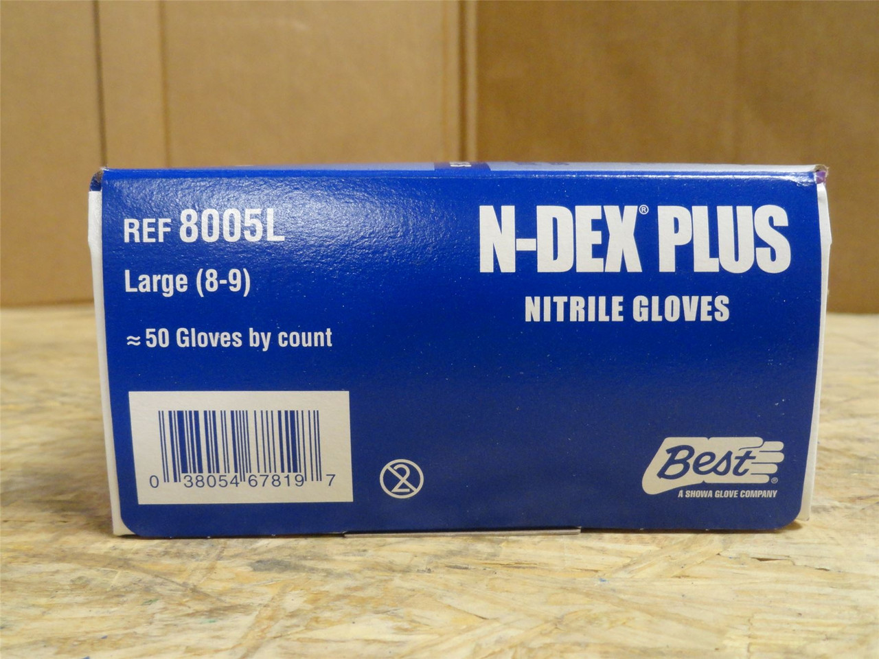 Showa 8005L; Case-20 Blue Disposable Nitrile Gloves Large