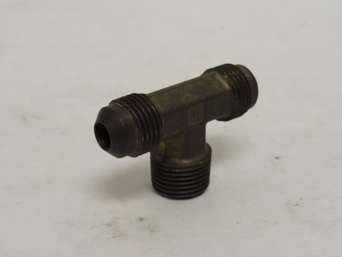 Parker 145F-6-6; Brass Male Branch Tee 3/8 SAE J512; 3/8 MNPT