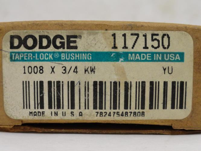 Dodge 1008x3/4KW; Taper-Lock Bushing 117150; 3/4"ID