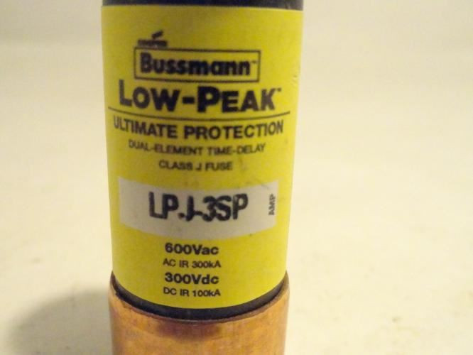 Bussmann LP-J-3SP; Fuse; 3A; 600VAC; 300VDC