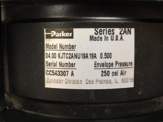 Parker 04.00KJTC2ANU19A19A0.50; Air Cylinder 4"ID x 1/2" Stk
