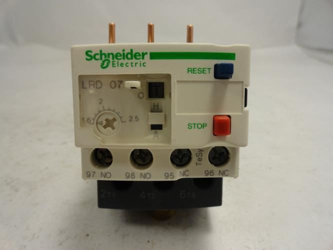 Schneider LRD07; Overload Relay; 600V; 1.6-2.5 A