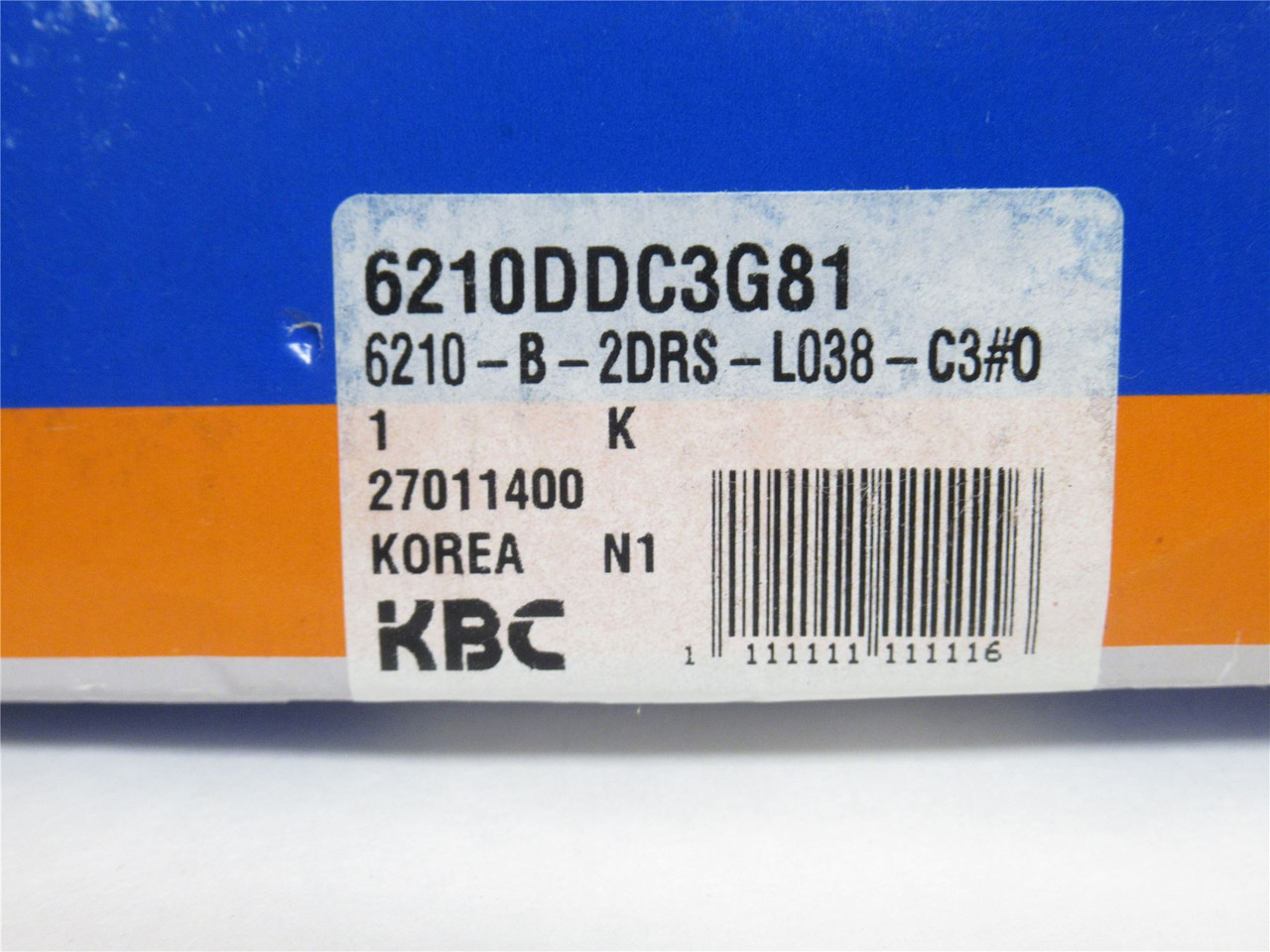 KBC 6210DDC3G81; Ball Bearing; 50mmID x 90mOD x 20mm Wide