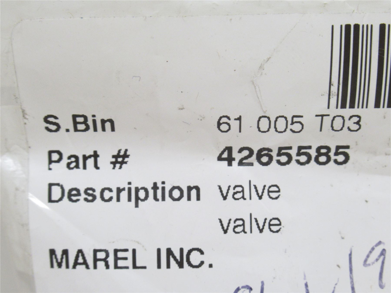 Marel 4265585; Valve Block; Left Side