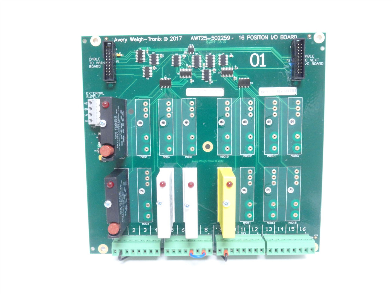 Avery Weigh-Tronix AWT25-502259; Retrofit I/O Board; 16-Pos