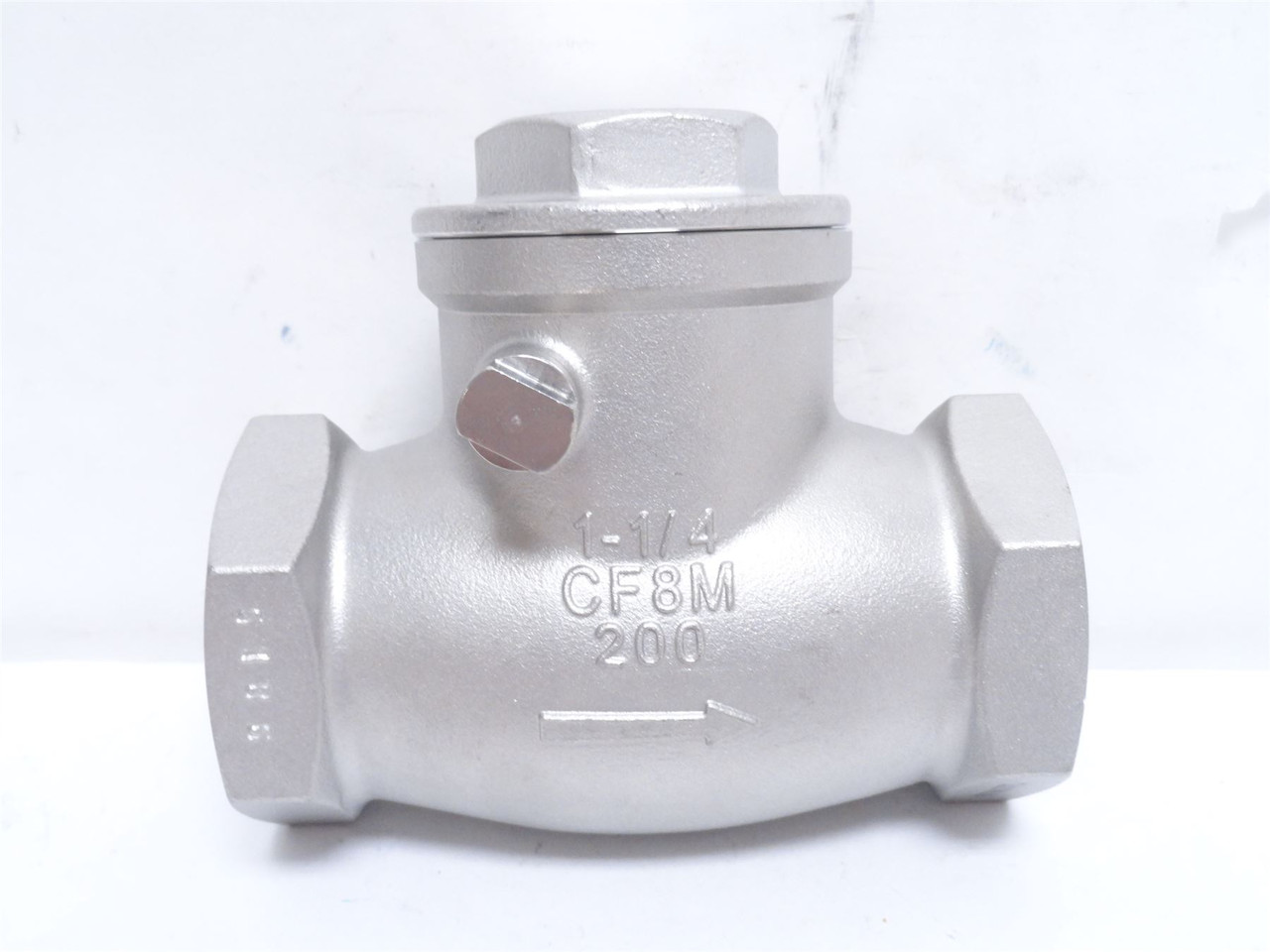FNW 16B-200 1-1/4; Swing Check Valve; SS-316; 1-1/4NPT
