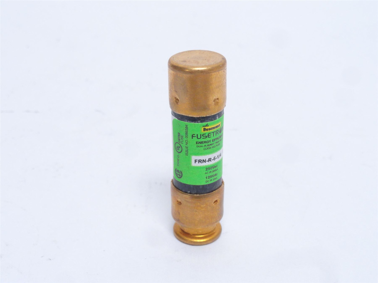Bussmann FRN-R-6-1/4; Time Delay Fuse; 6-1/4A; 250VAC/125VDC